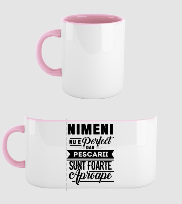 Nimeni nu e perfect, dar pescarii sunt foarte aproape model roz deschis pe tricou