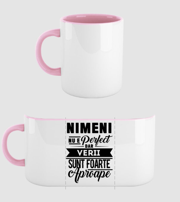 Nimeni nu e perfect, dar verii sunt foarte aproape model roz deschis pe tricou