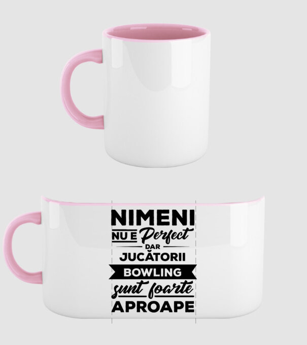 nimeni nu e perfect, dar jucătorii bowling sunt foarte aproape model roz deschis pe tricou
