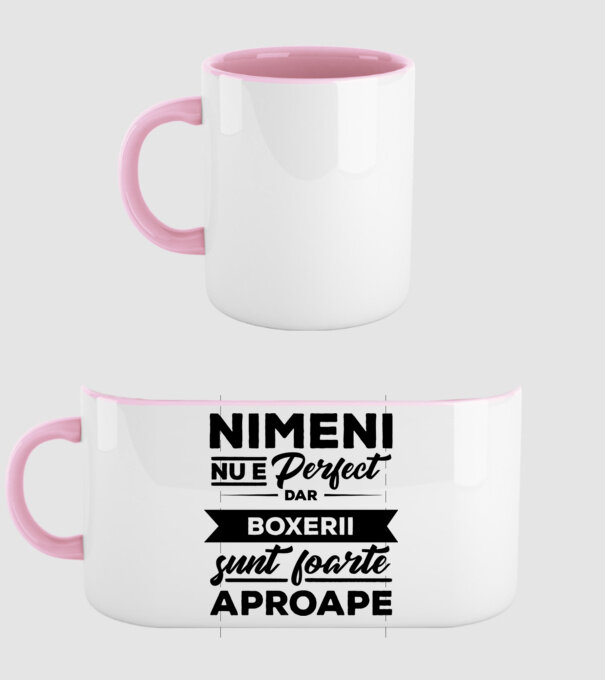 nimeni nu e perfect, dar boxerii sunt foarte aproape model roz deschis pe tricou