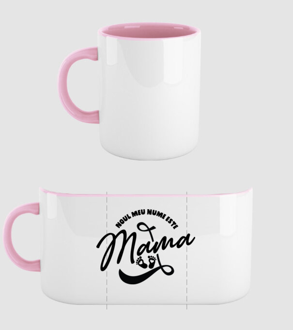 Noul meu nume este Mama model roz deschis pe tricou