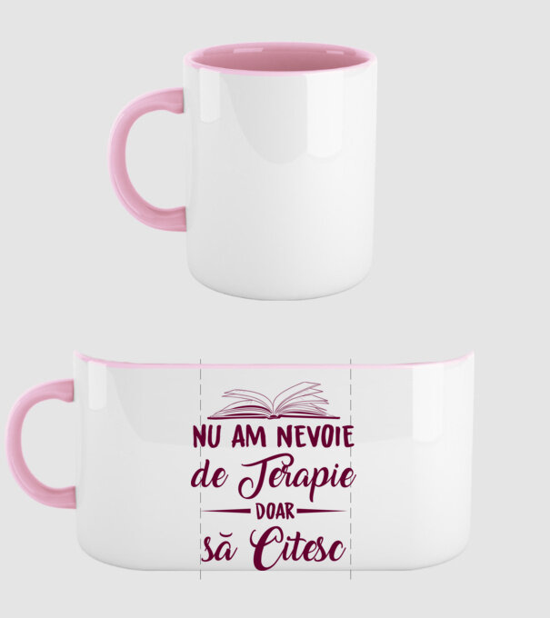 nu am nevoie de terapie, doar să citesc model roz deschis pe tricou