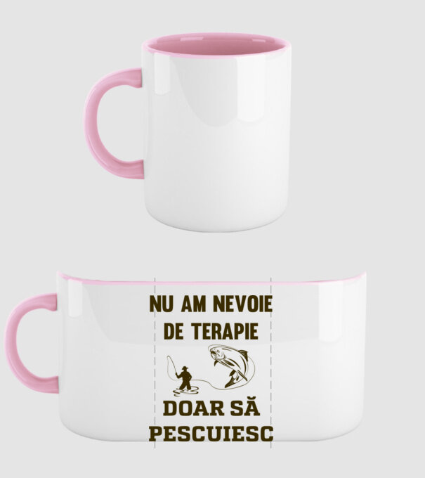 Nu am nevoie de terapie, doar să pescuiesc model roz deschis pe tricou
