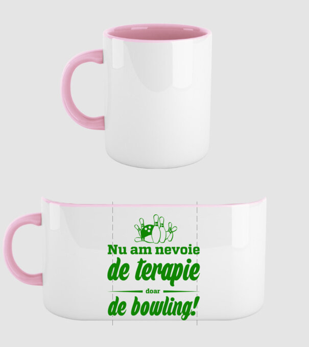 nu am nevoie de terapie doar de bowling model roz deschis pe tricou
