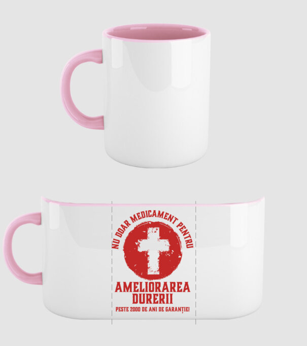 Nu doar medicament pentru ameliorarea durerii, peste 2000 de ani de garanție! model roz deschis pe tricou
