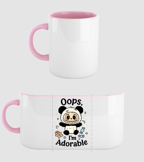 Oops, I'm adorable model roz deschis pe tricou