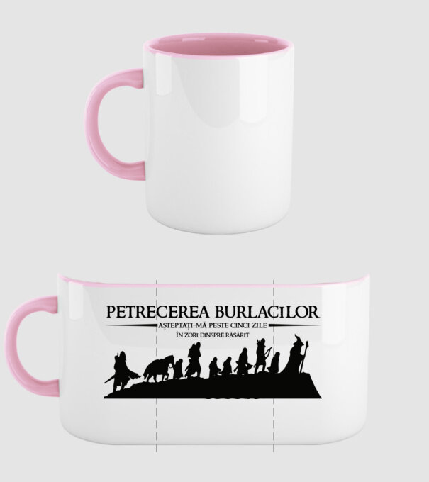 petrecerea burlacilor - așteptați-mă peste cinci zile - în zori dinspre răsărit model roz deschis pe tricou