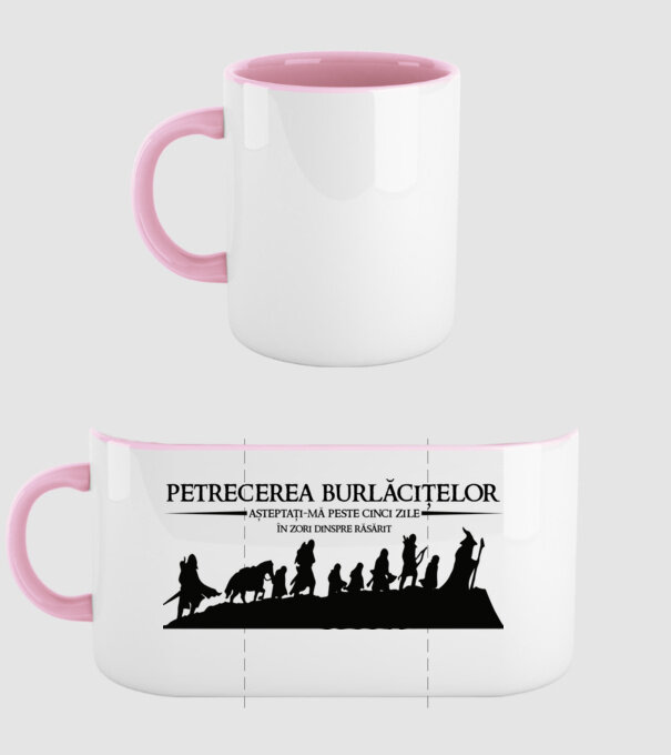petrecerea burlăcițelor - așteptați-mă peste cinci zile - în zori dinspre răsărit model roz deschis pe tricou