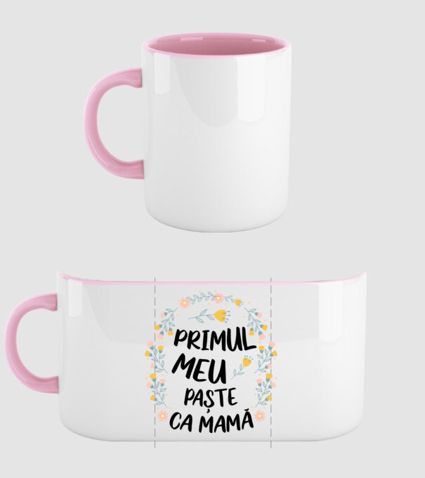 Primul meu Paște ca mamă model roz deschis pe tricou
