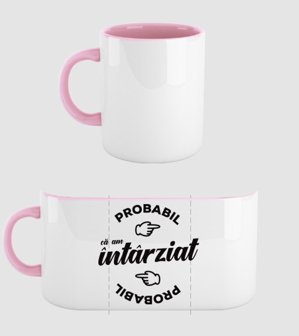 Probabil că am întârziat model roz deschis pe tricou