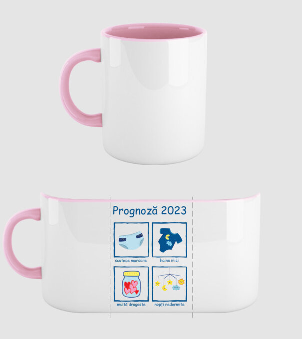 Prognoză 2023 model roz deschis pe tricou