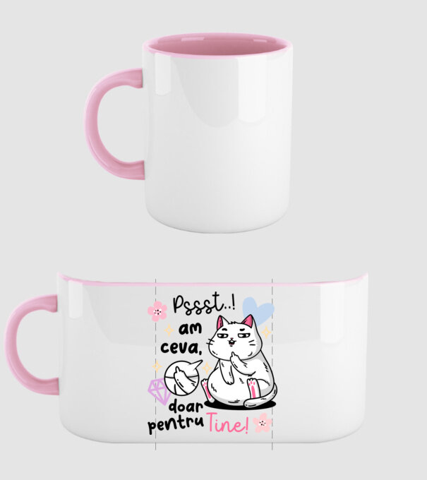 Pssst, am ceva doar pentru tine! model roz deschis pe tricou