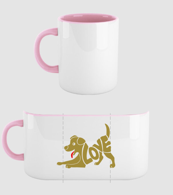 Puppy love model roz deschis pe tricou
