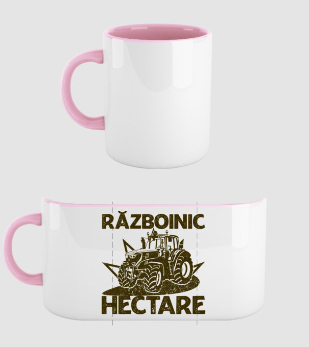 Războinic Hectare model roz deschis pe tricou