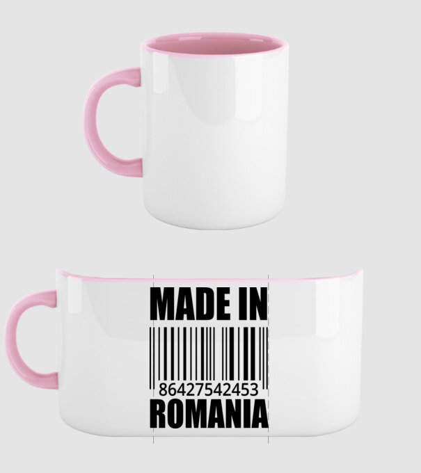 România made in model roz deschis pe tricou