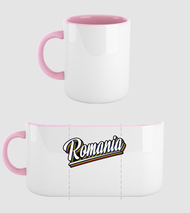 România retro model roz deschis pe tricou