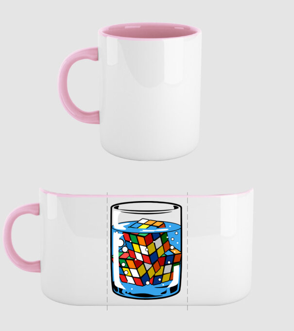 Rubik Ice model roz deschis pe tricou