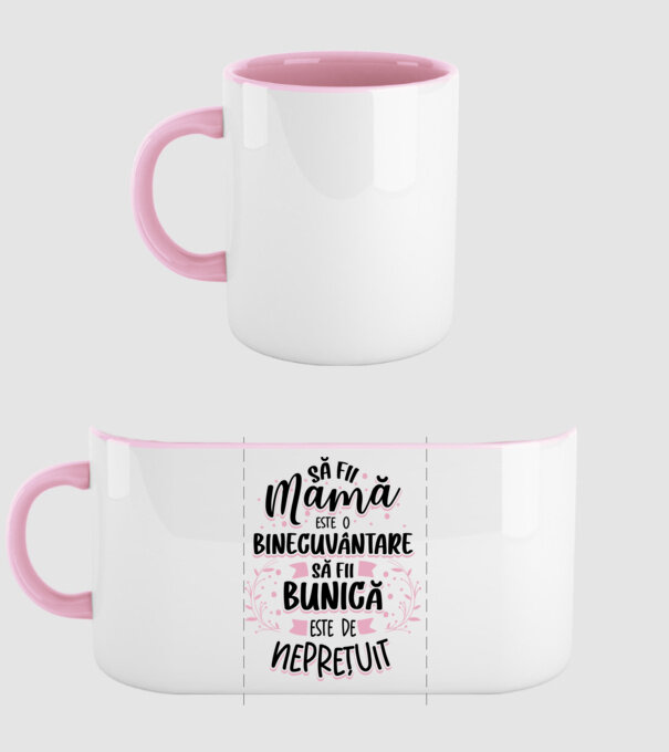 Să fii bunică este neprețuit model roz deschis pe tricou
