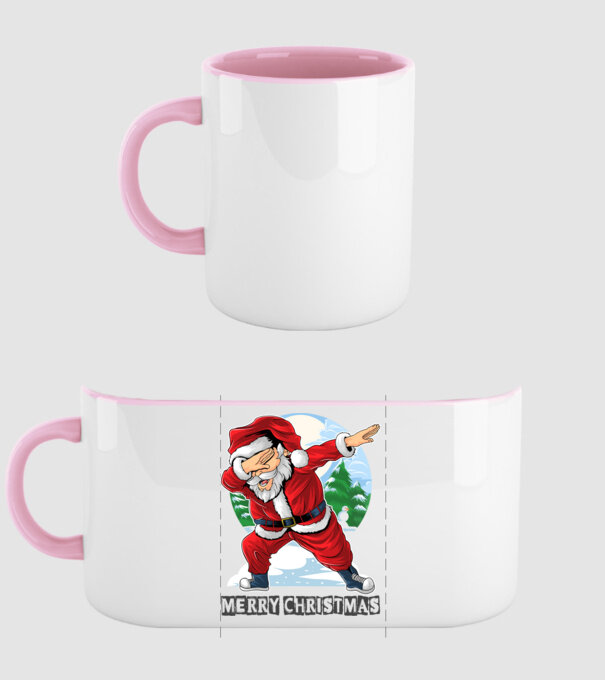 Santa merry christmas model roz deschis pe tricou