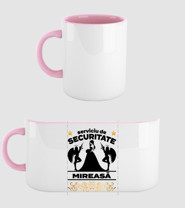 serviciu de securitate mireasă model roz deschis pe tricou