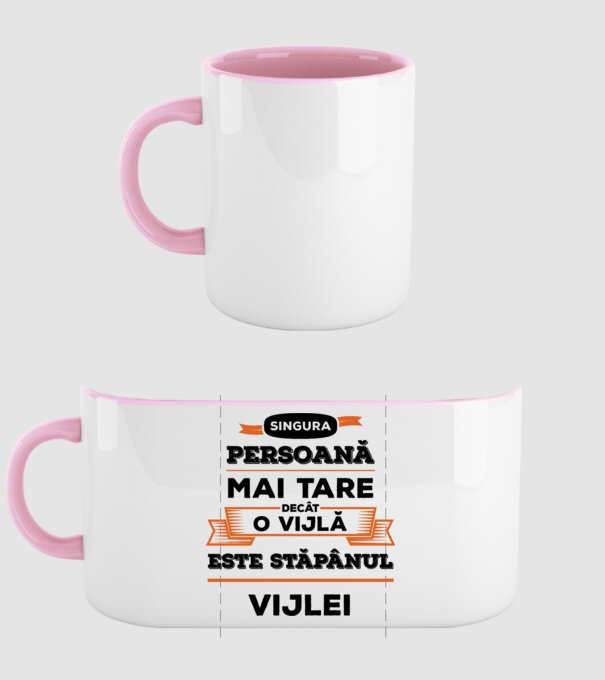 singura persoană mai tare decât o vijlă este stăpânul vijlei model roz deschis pe tricou