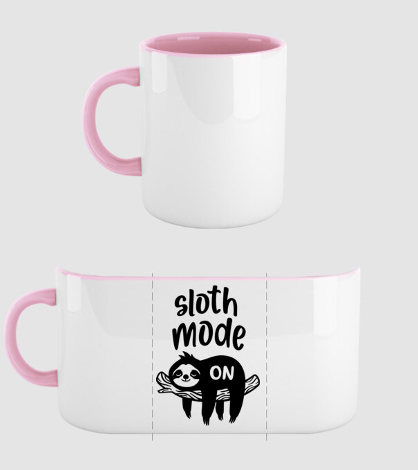 Sloth mode on model roz deschis pe tricou