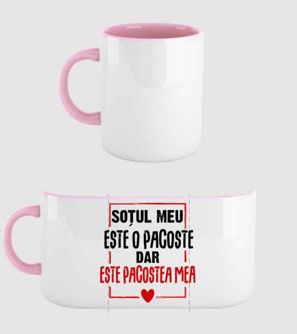 soțul meu este o pacoste model roz deschis pe tricou
