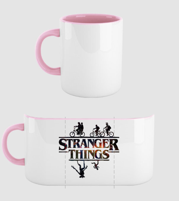 stranger things quote poster model roz deschis pe tricou