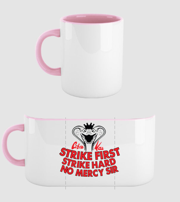 Strike first strike hard logo model roz deschis pe tricou