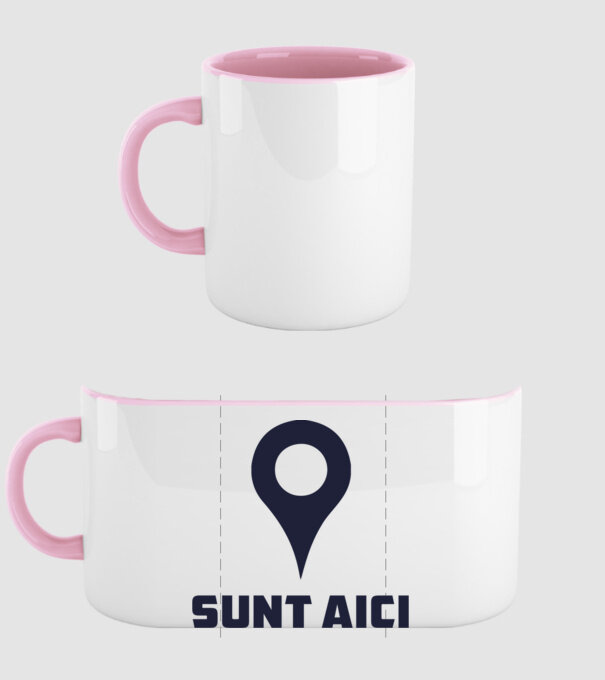 Sunt Aici model roz deschis pe tricou