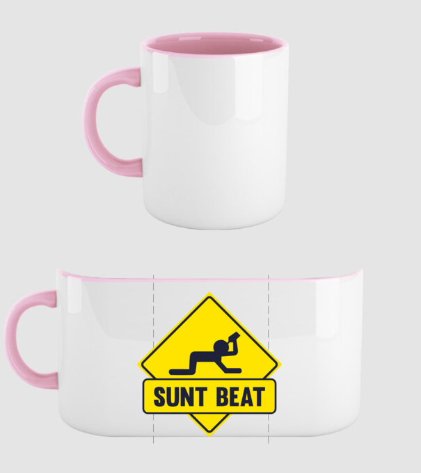 Sunt beat model roz deschis pe tricou