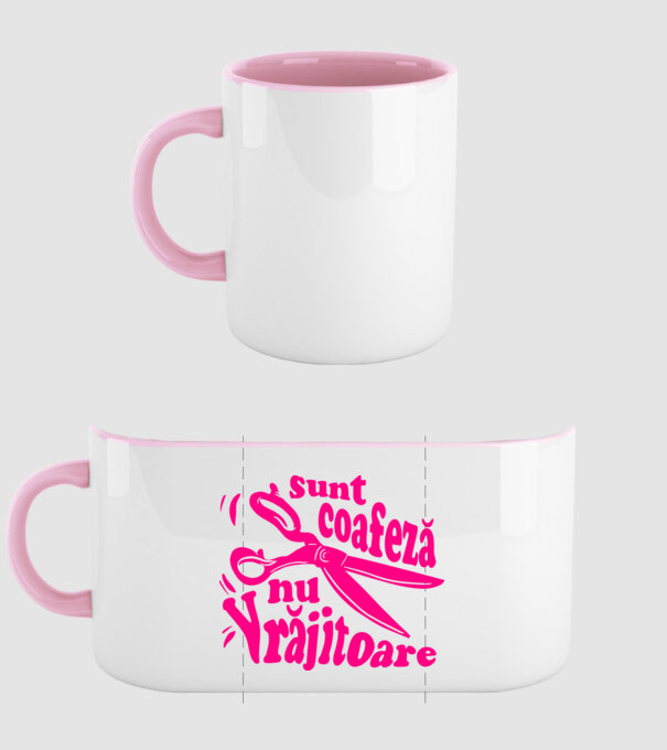 sunt coafeză, nu vrăjitoare model roz deschis pe tricou