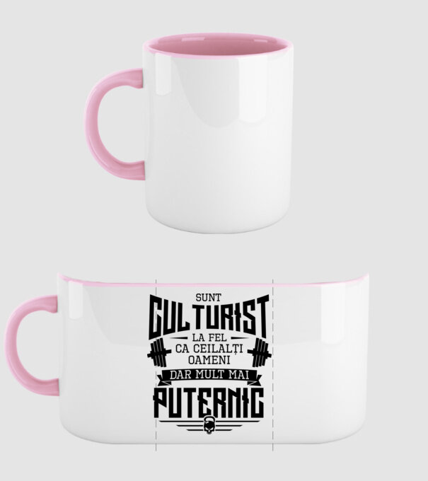 sunt culturist, la fel ca ceilalți oameni, dar mult mai puternic model roz deschis pe tricou