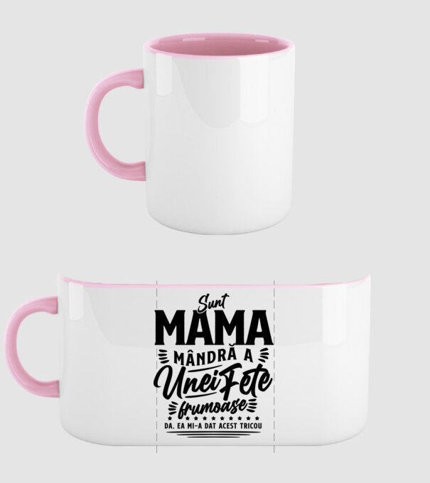 Sunt mama mândră a unei fete frumoase - da, ea mi-a dat acest tricou model roz deschis pe tricou