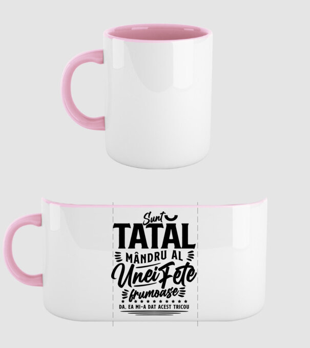 Sunt tatăl mândru al unei fete frumoase - da, ea mi-a dat acest tricou model roz deschis pe tricou
