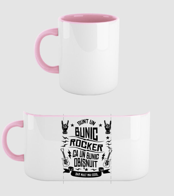 Sunt un bunic rocker, ca un bunic obișnuit, dar mult mai cool model roz deschis pe tricou