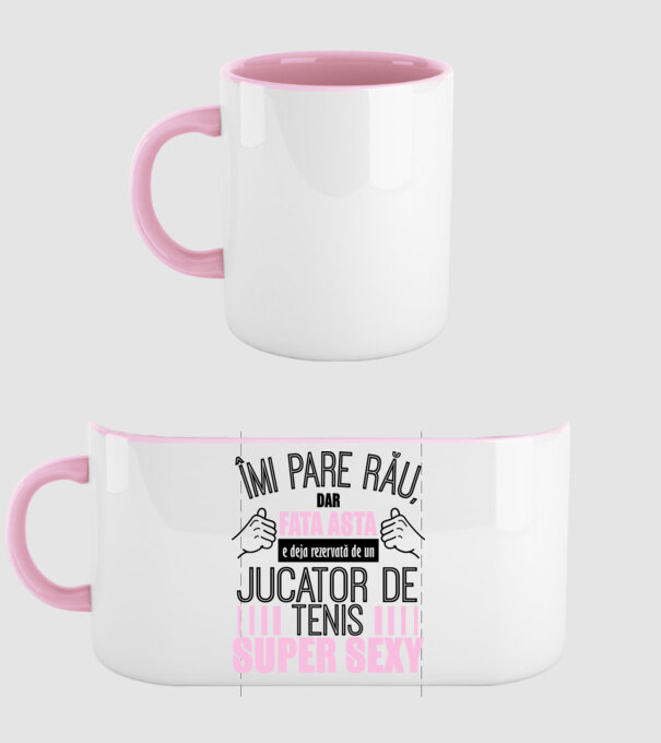 Îmi pare rău, dar fata asta e deja rezervată de un JUCĂTOR DE TENIS super sexy model roz deschis pe tricou