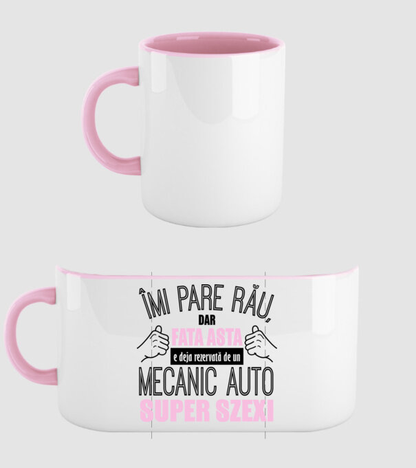 Îmi pare rău, dar fata asta e deja rezervată de un MECANIC AUTO super sexy model roz deschis pe tricou