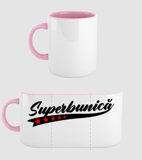 Superbunică model roz deschis pe tricou