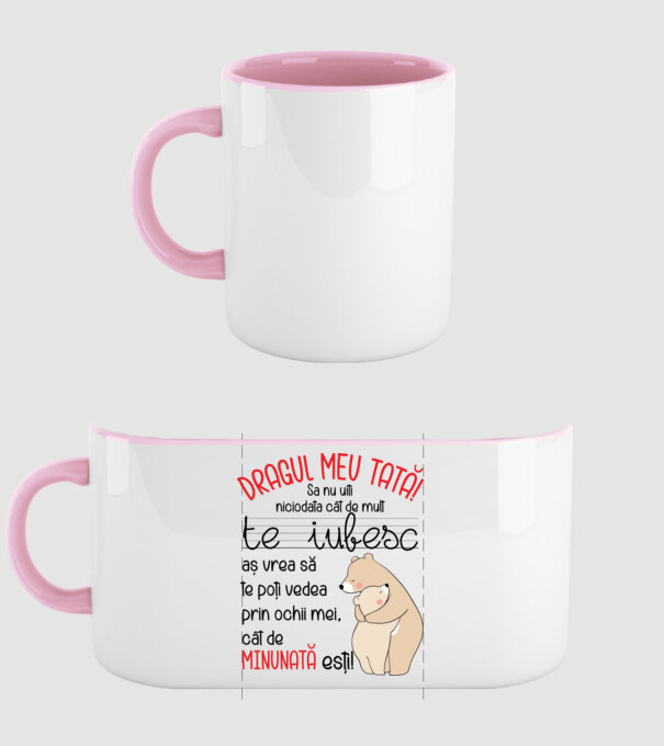 Tată Cât de minunat ești model roz deschis pe tricou