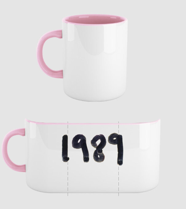 Taylor Swift 1989 text model roz deschis pe tricou