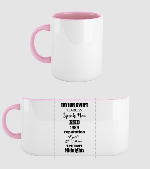Taylor Swift Eras model roz deschis pe tricou