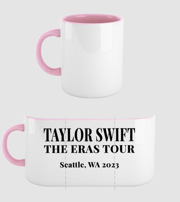 Taylor Swift Eras tour text2 model roz deschis pe tricou