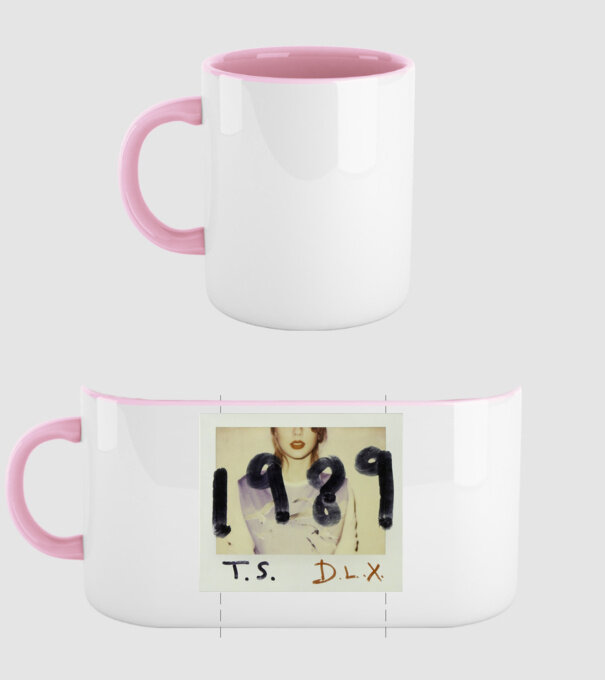 Taylor Swift polaroid model roz deschis pe tricou