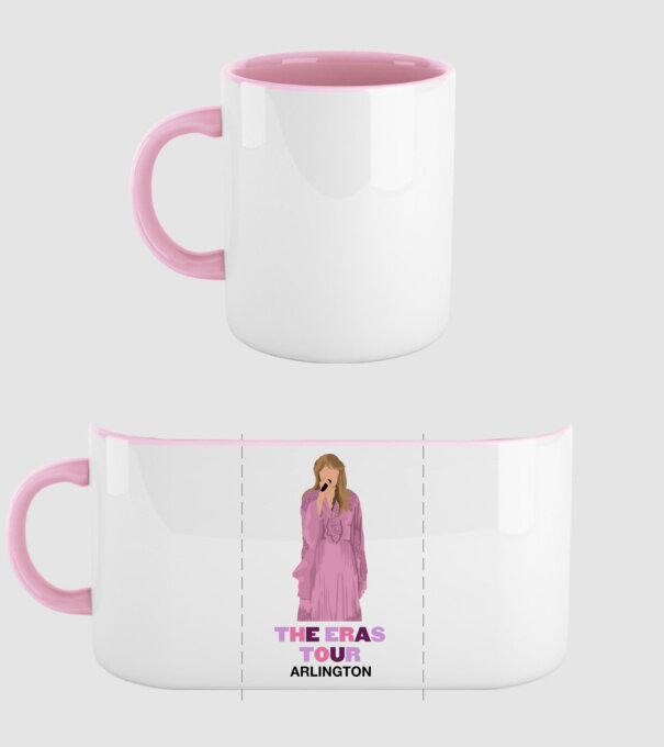 Taylor Swift The Eras Tour Arlington 3 model roz deschis pe tricou