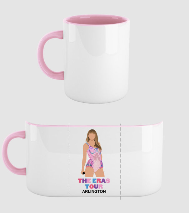 Taylor Swift The Eras Tour Arlington 4 model roz deschis pe tricou
