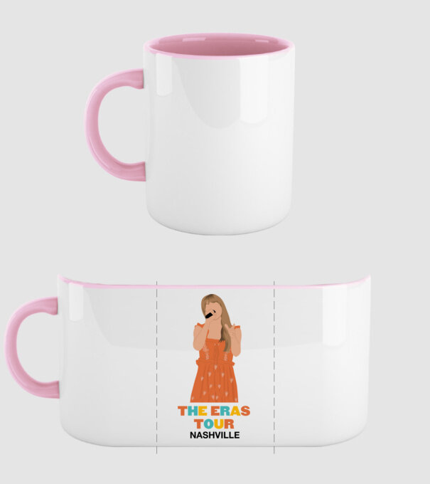 Taylor Swift The Eras Tour Nashville 3 model roz deschis pe tricou