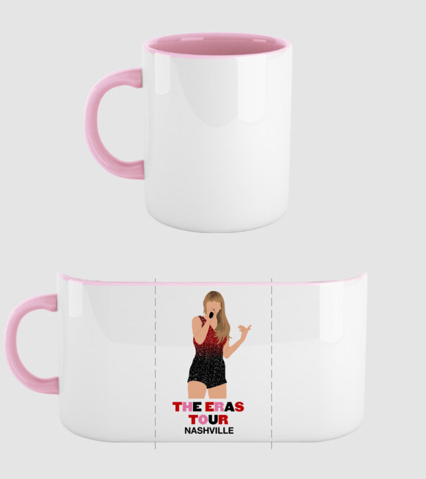 Taylor Swift The Eras Tour Nashville model roz deschis pe tricou