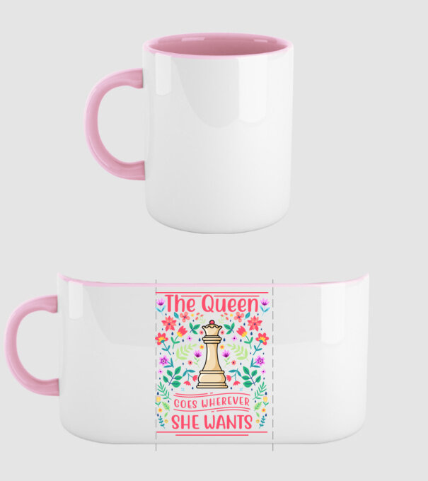 the queen goes wherever she wants model roz deschis pe tricou