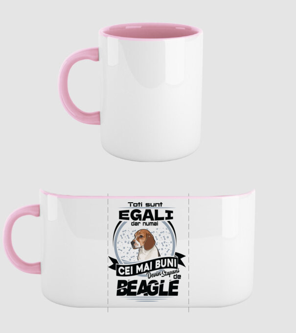 Toți sunt egali, dar numai cei mai buni devin stăpâni de Beagle model roz deschis pe tricou